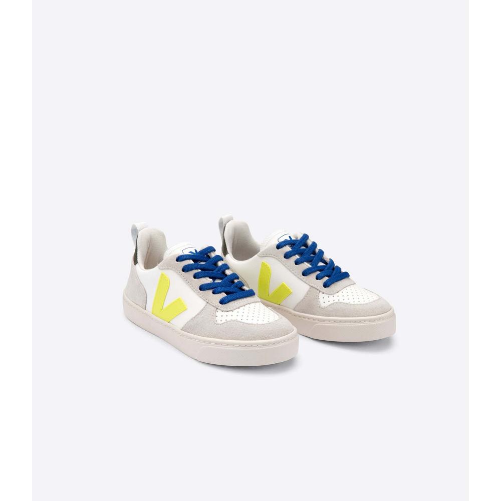 Veja V-10 BONTON Kids' Sneakers White/Blue | CA 839YXF